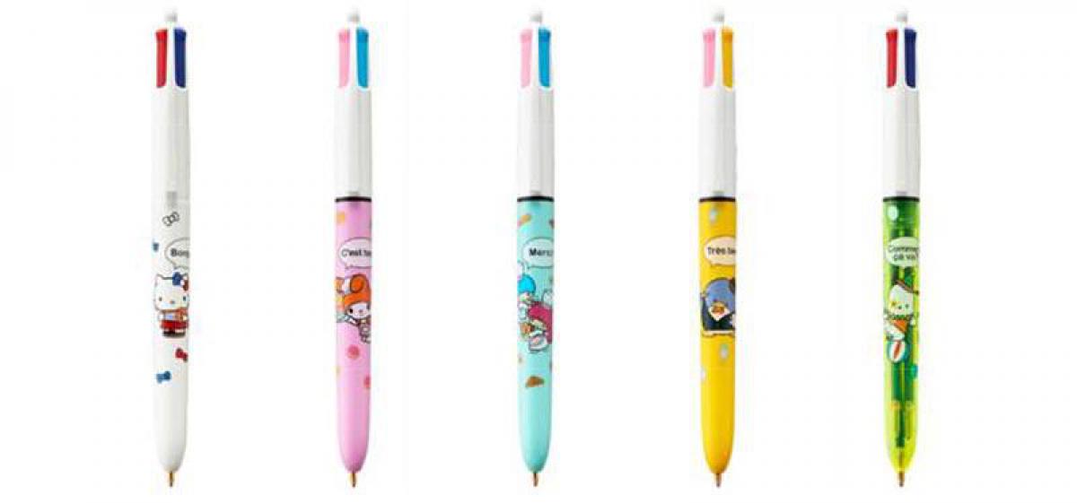 新製品 Bic 4色ボールペンがサンリオの人気キャラクターたちと夢のコラボ